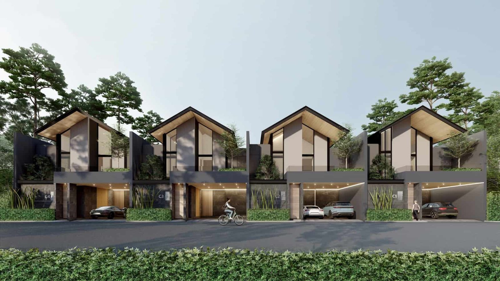 Rainpalm Villas — row of villas along the community street